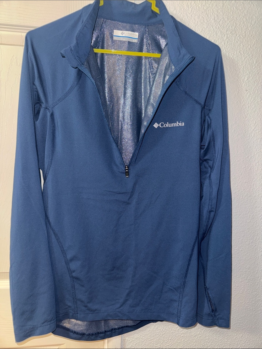 Columbia Women's Navy Half-Zip Long Sleeve Swim Top